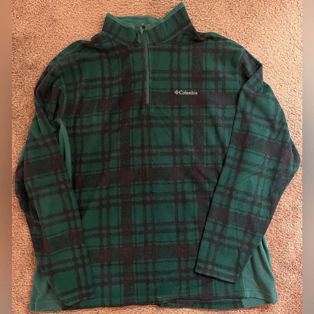 Columbia Green Checkered Fleece